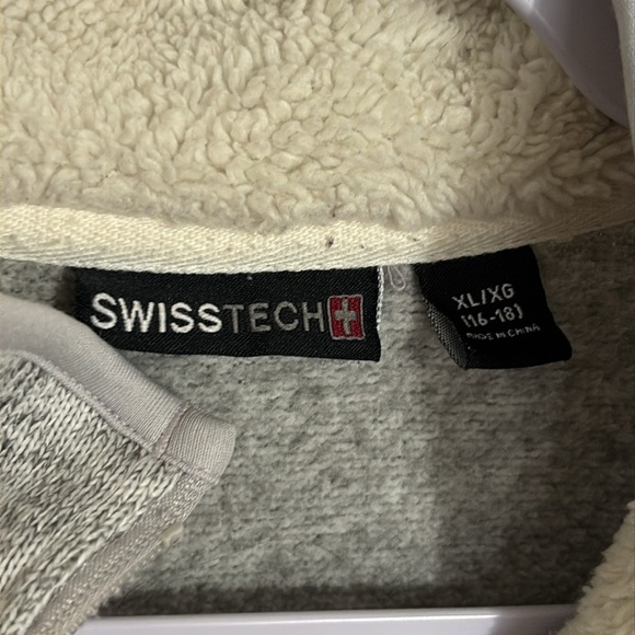 Swiss+Tech Women's Ivory Fleece Lined Zippered Gray Jacket XL - Picture 6 of 11